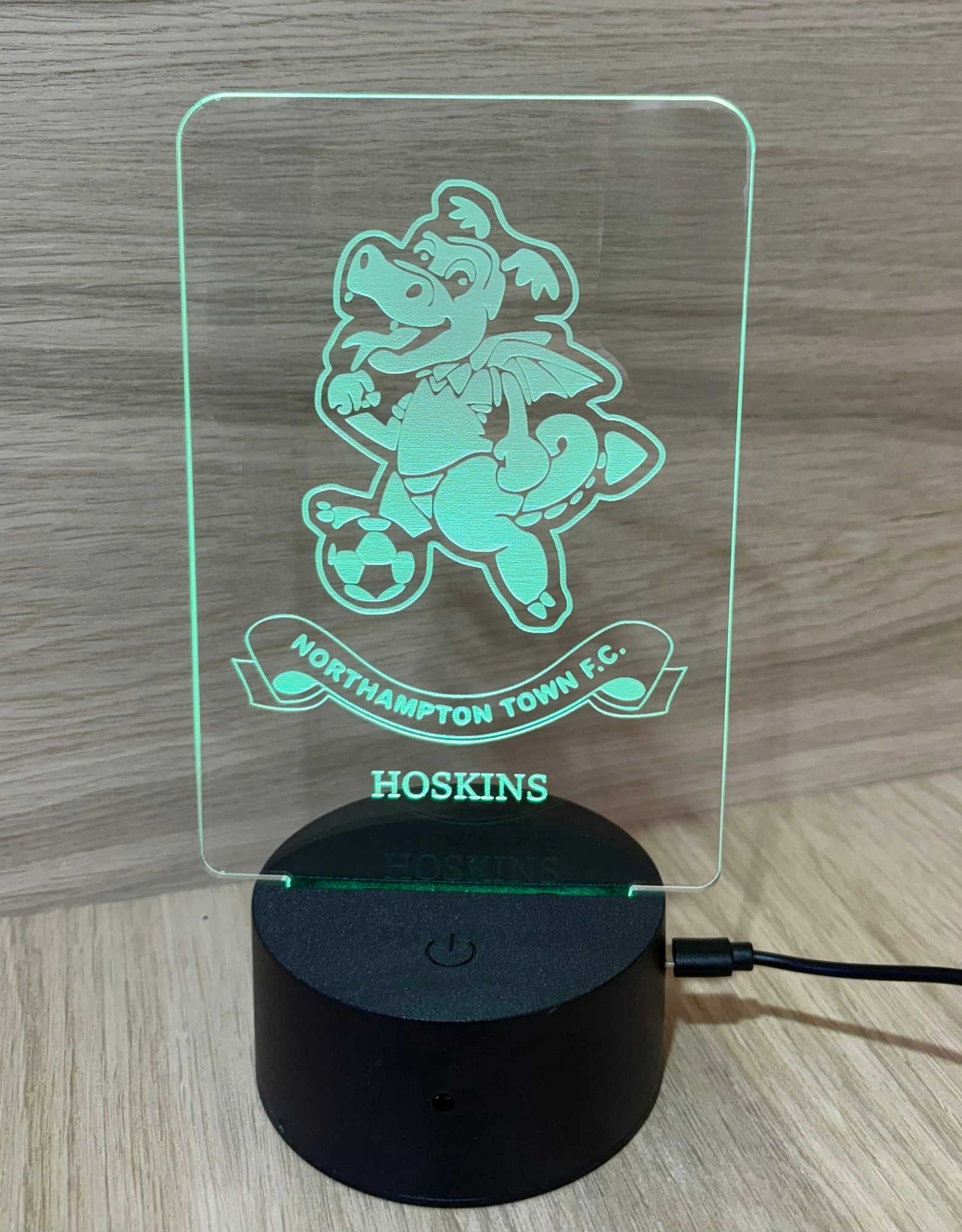 Official Light up Cobblers Mascot Acrylic Stand - PERSONALISED
