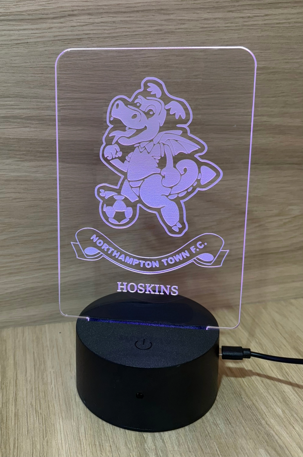 Official Light up Cobblers Mascot Acrylic Stand - PERSONALISED