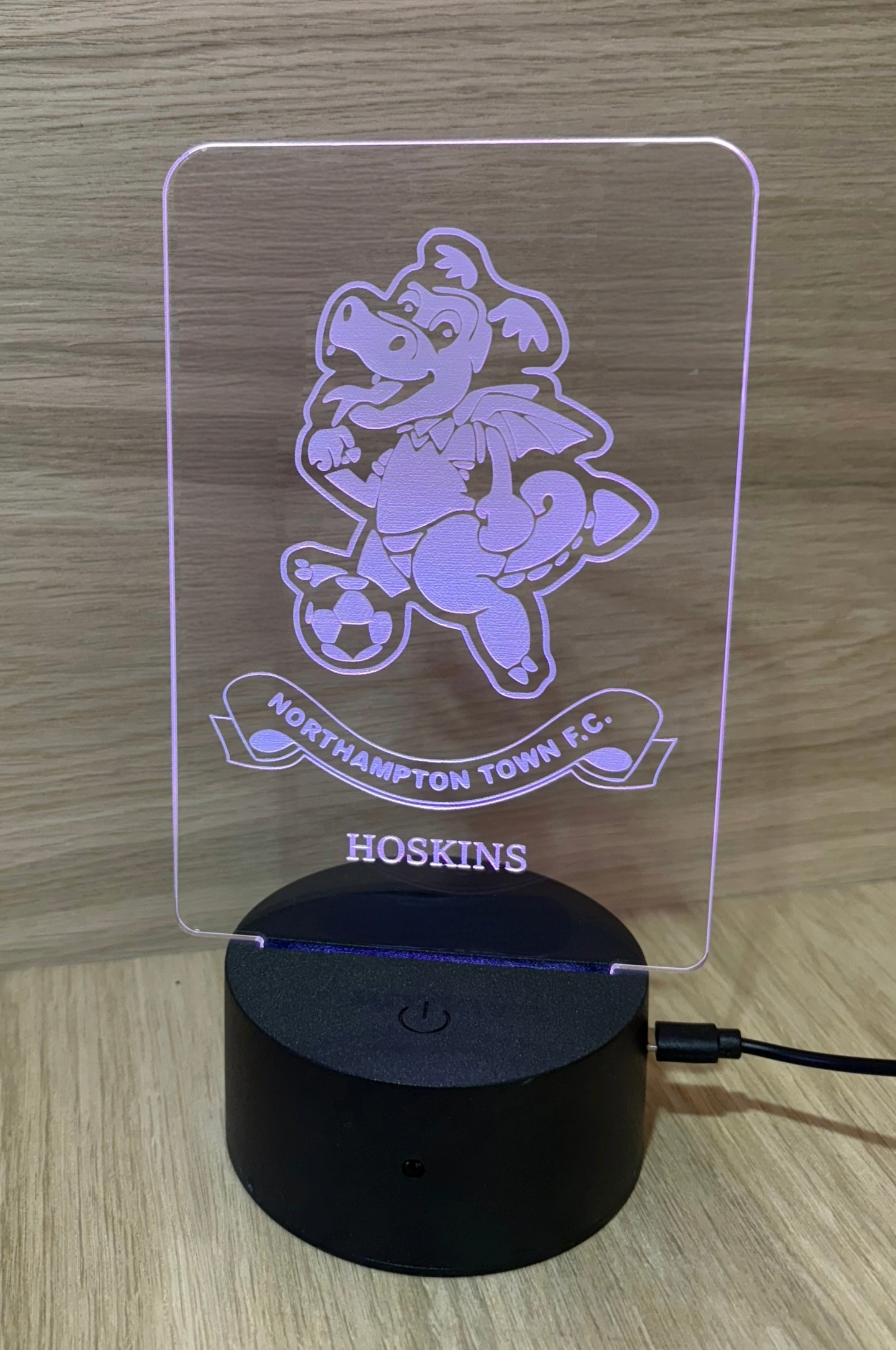 Official Light up Cobblers Mascot Acrylic Stand - PERSONALISED