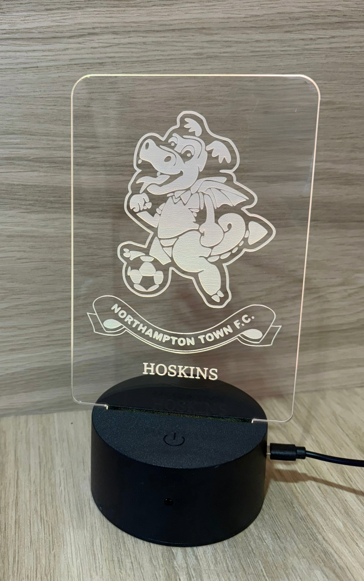 Official Light up Cobblers Mascot Acrylic Stand - PERSONALISED