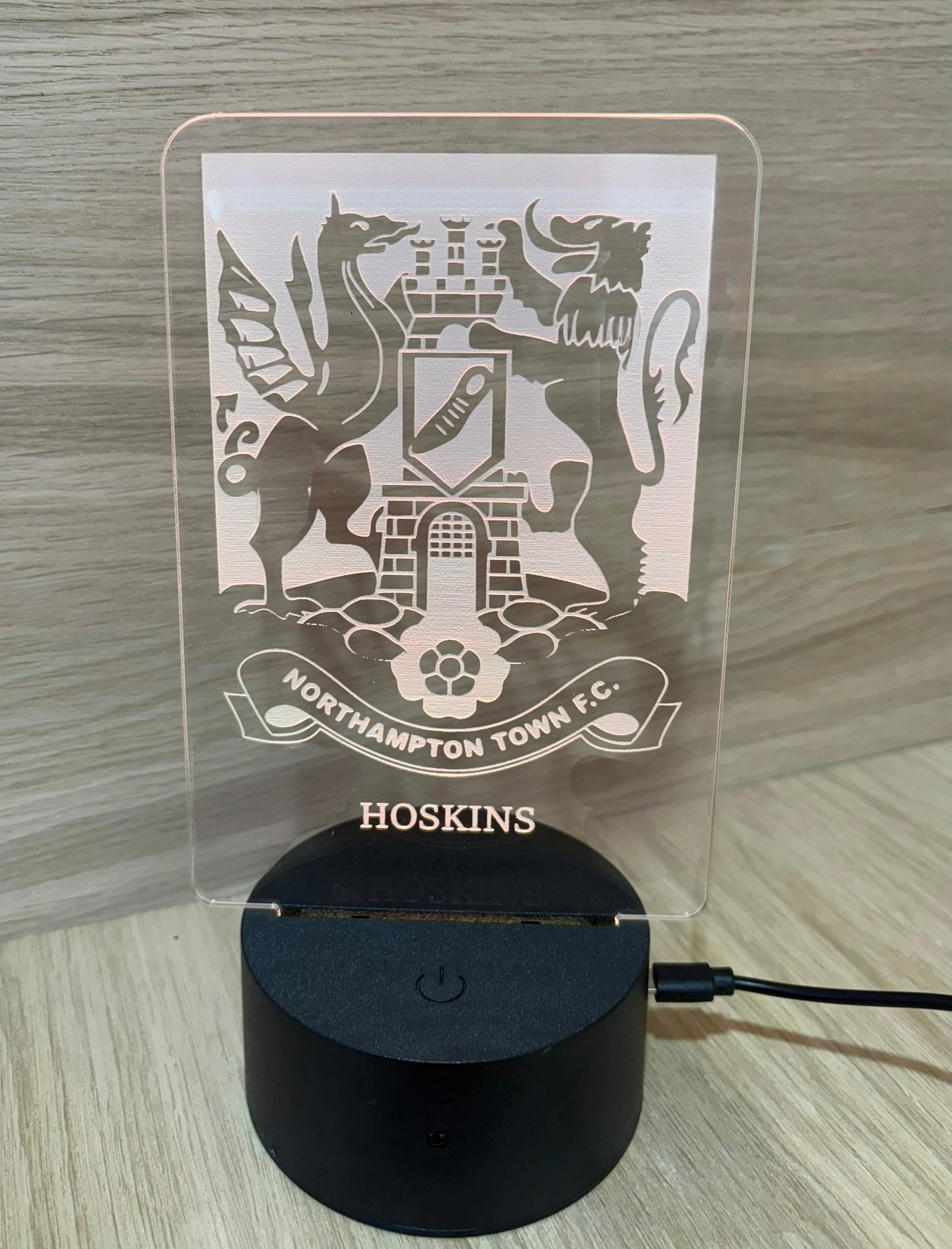 Official Light up Cobblers Acrylic Stand - PERSONALISED