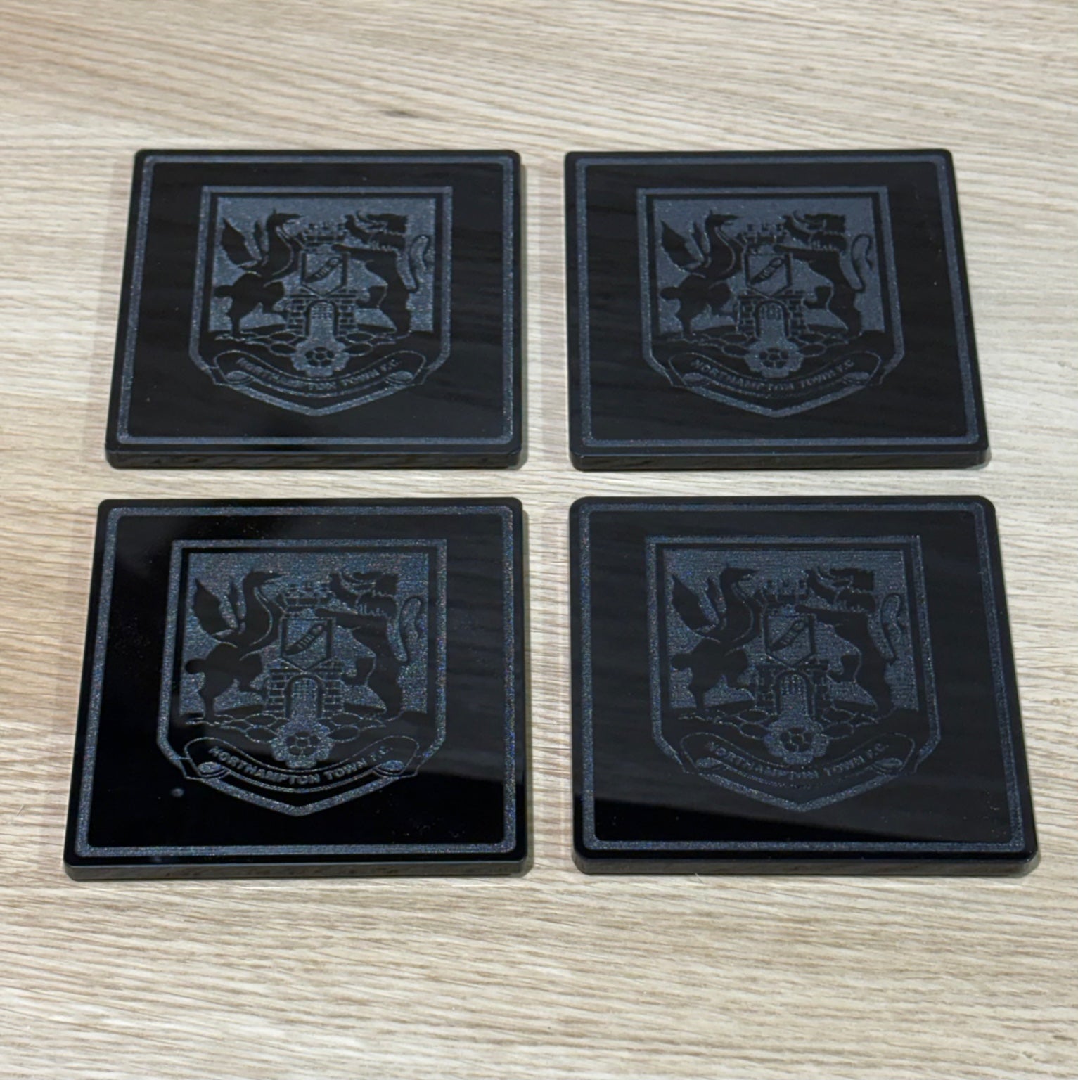 Northampton Town Football Club Acrylic Coasters: Cobblers Official Coaster Set of 4