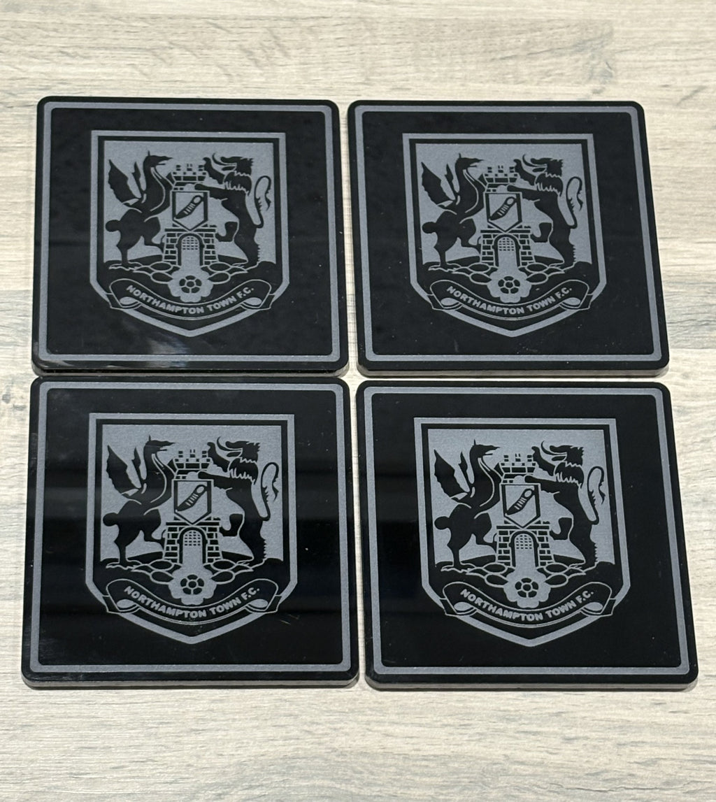 Northampton Town Football Club Acrylic Coasters: Cobblers Official Coaster Set of 4
