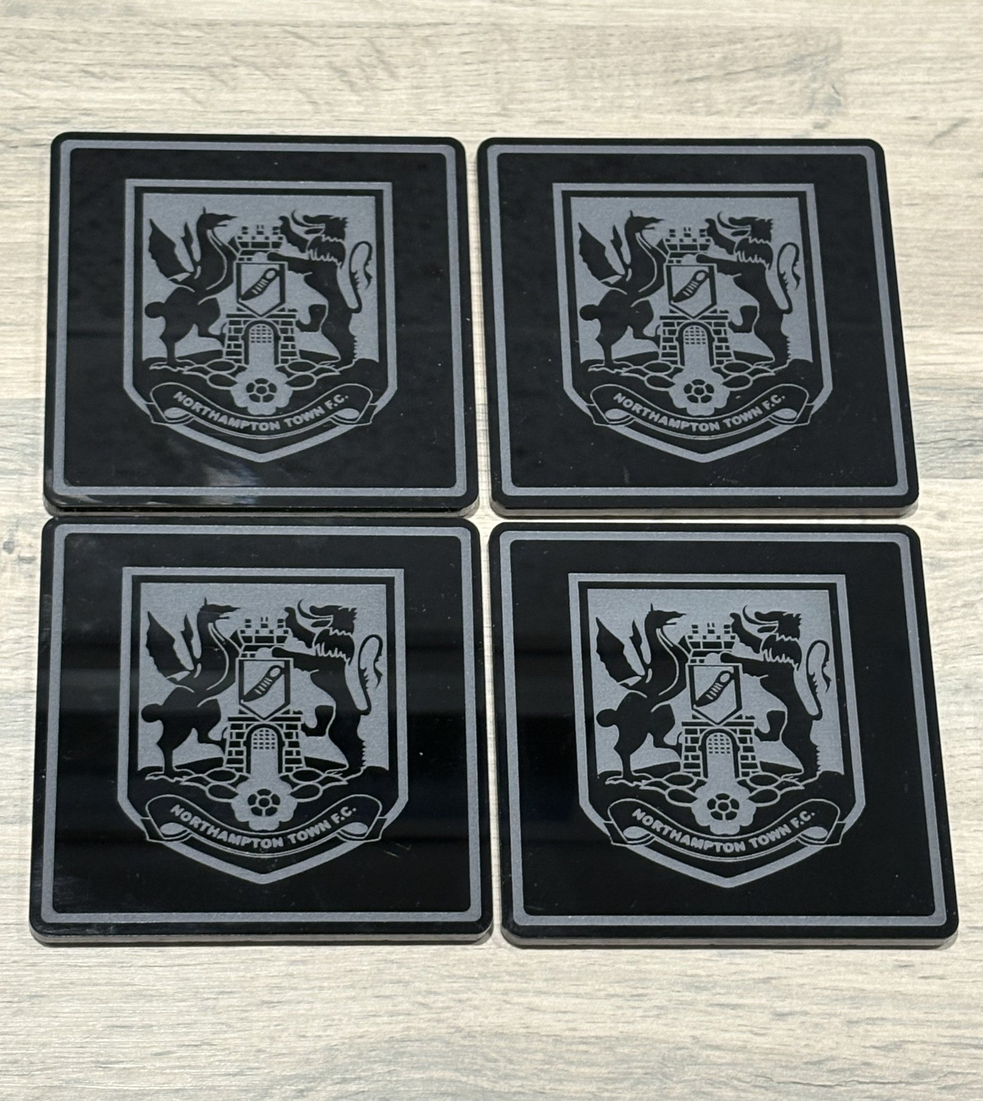 Northampton Town Football Club Acrylic Coasters: Cobblers Official Coaster Set of 4