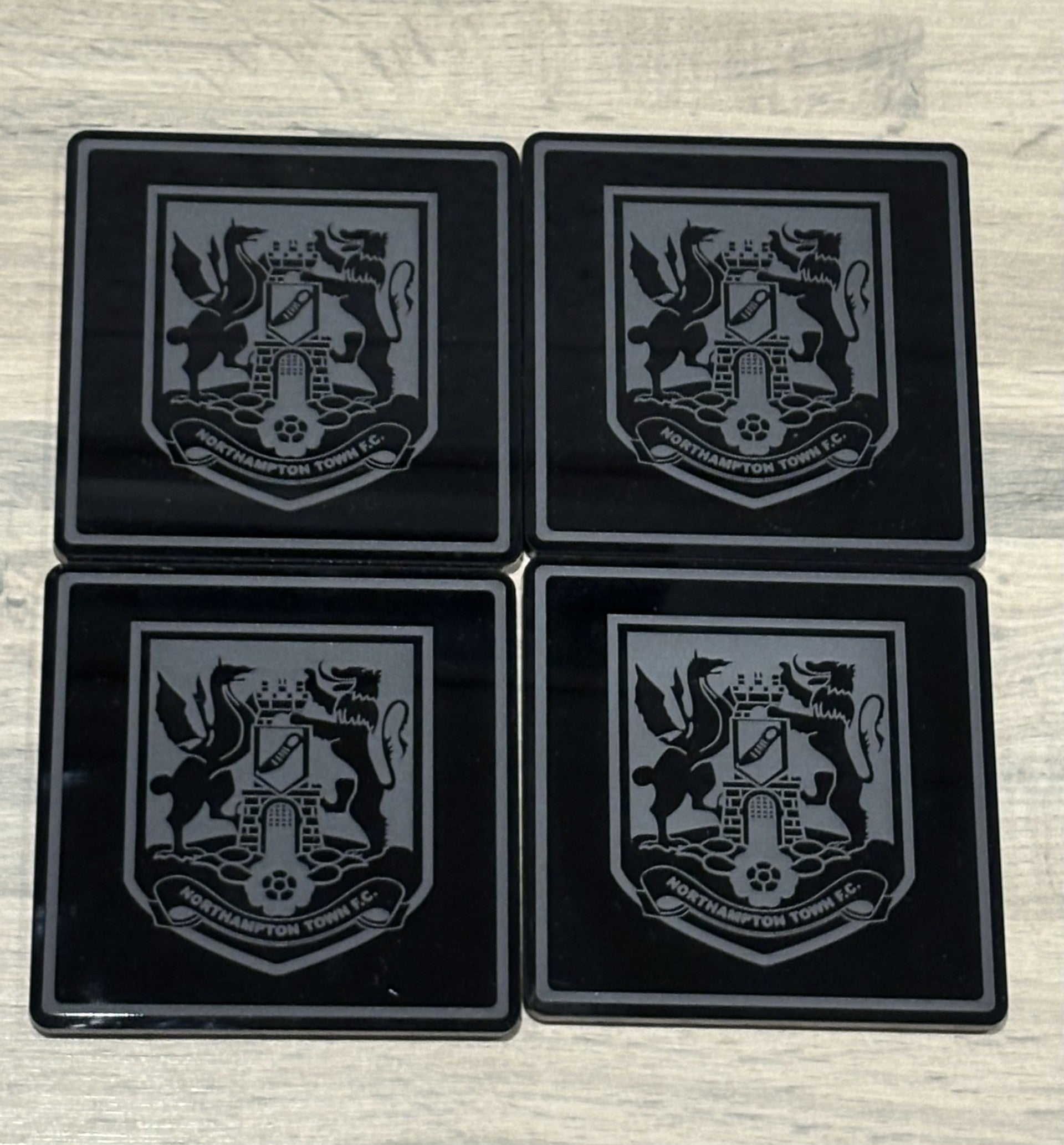 Northampton Town Football Club Acrylic Coasters: Cobblers Official Coaster Set of 4
